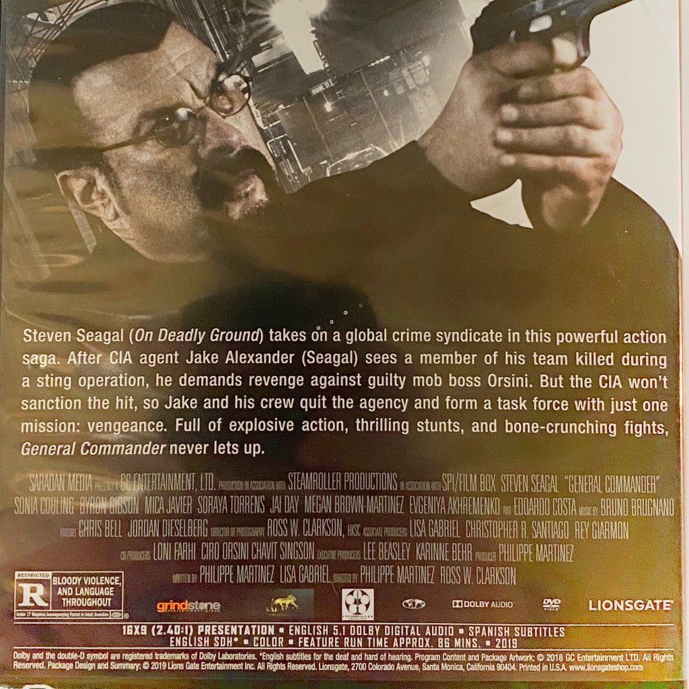 General Commander, Steven Seagal, Lionsgate, DVD - Picture 4 of 4